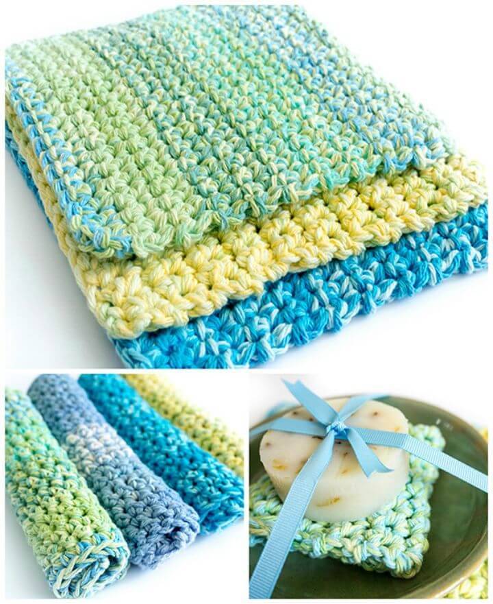 Easy Free Crochet Wash And Dishcloths - Thick Pattern