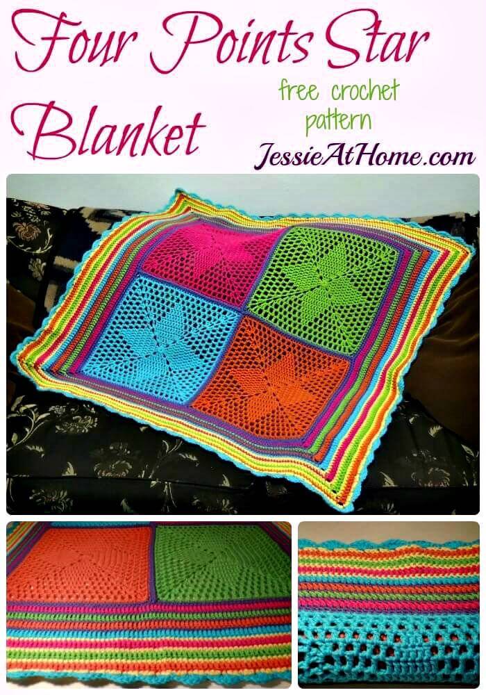 How To Make Four Points Star Blanket – An Adorable Blanket For Your New Little Star - Free Crochet Pattern