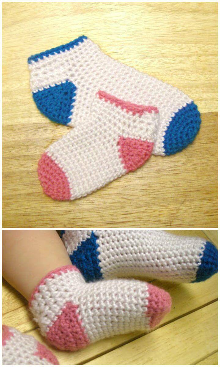 Easy Free Crochet Baby – Toddler Socks Pattern