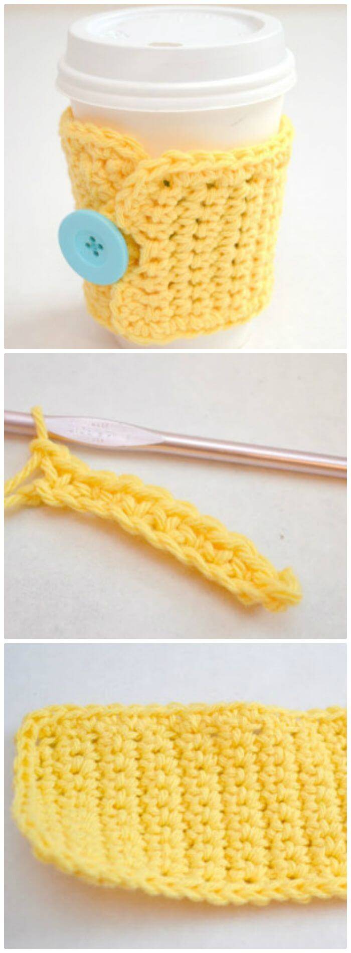 Easy Free Crochet Coffee Cozy Within 1-Hour