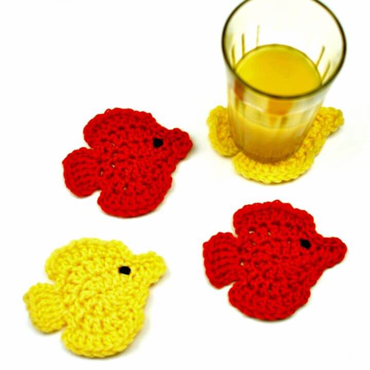 Free Crochet Fish Coasters Pattern