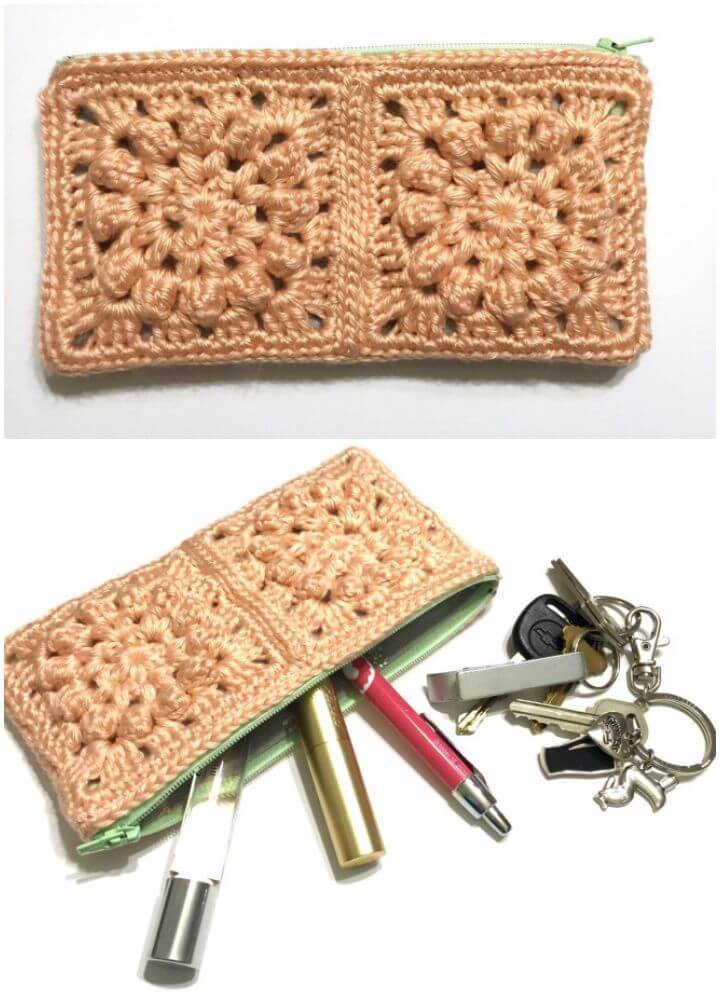 Free Crochet Granny?s Square Clutch Pattern