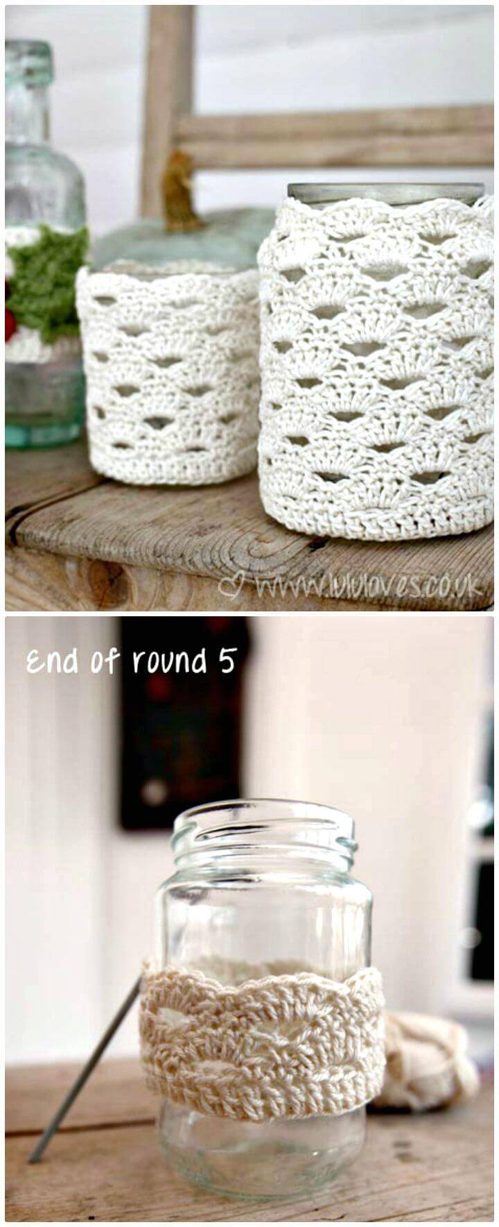 How To Free Crochet Jar Cosy Pattern