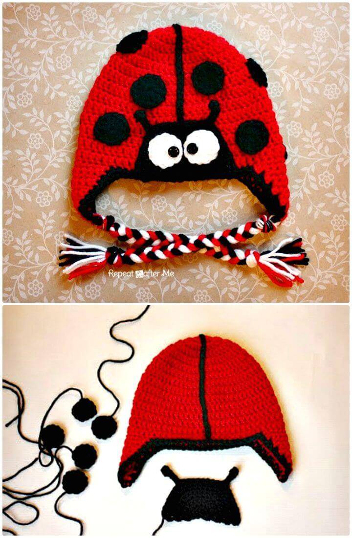 Easy Free Crochet Ladybug Hat Pattern