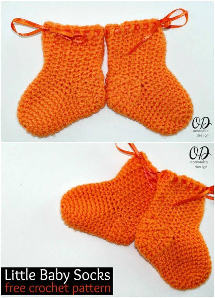 Easy Free Crochet Little Baby Socks Pattern