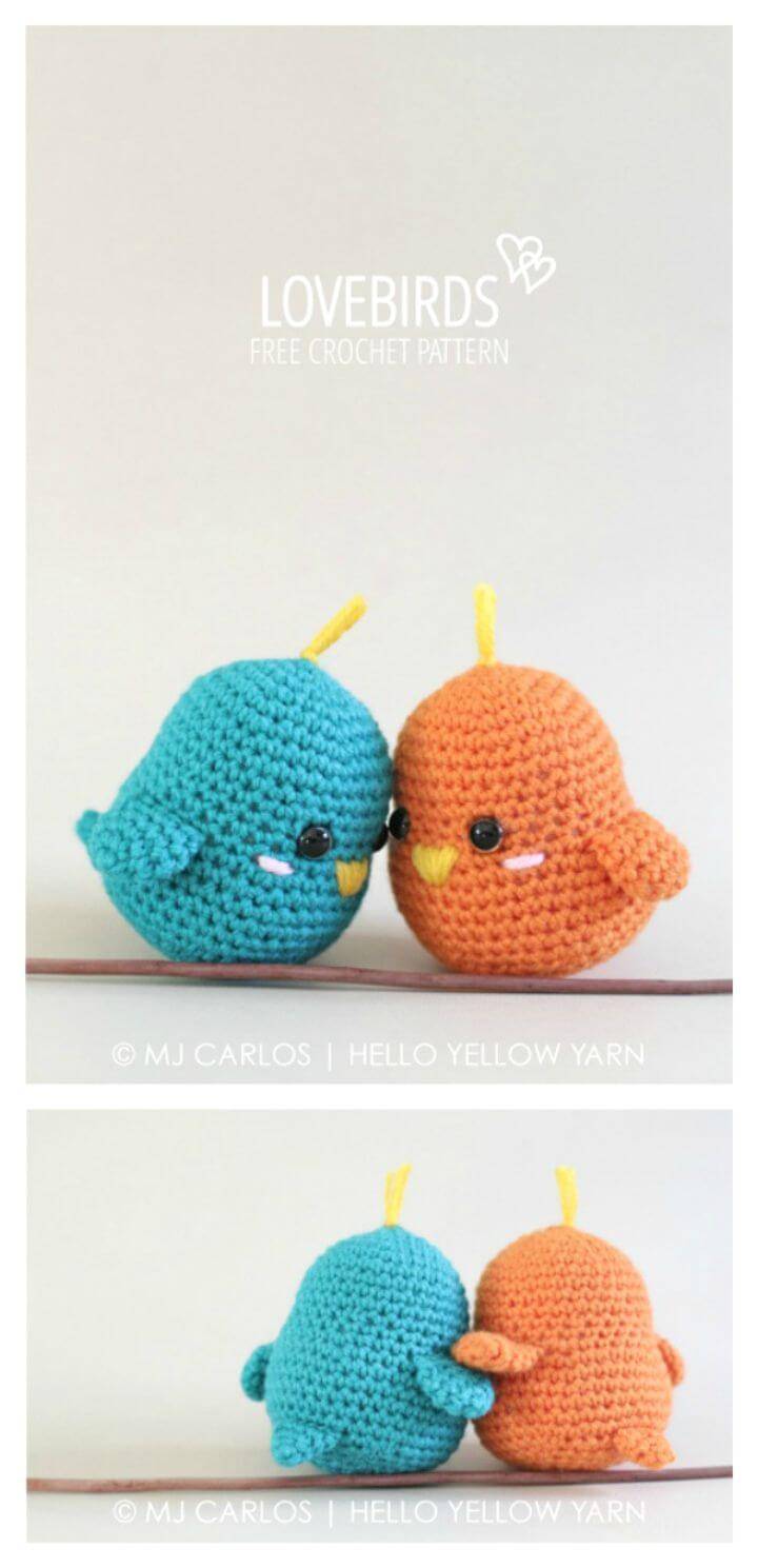 How To Free Crochet Lovebirds - Bird Pattern