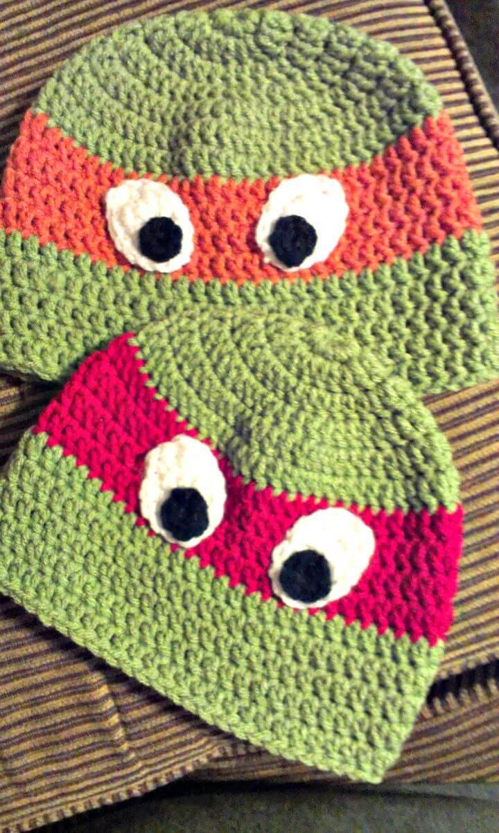 Crochet Ninja Turtle Hat - Free Pattern