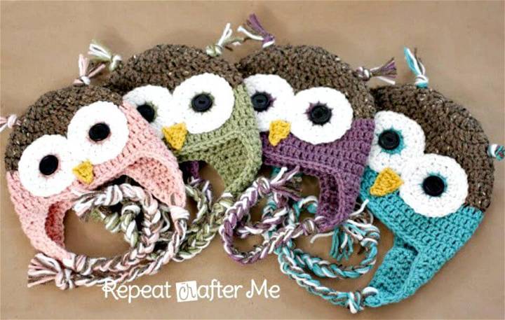 Free Crochet Owl Hat Pattern In Newborn - Adult Sizes