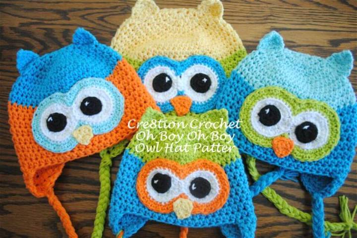 How To Easy Free Crochet Owl Hat Pattern - Oh Boy Oh Boy Owl