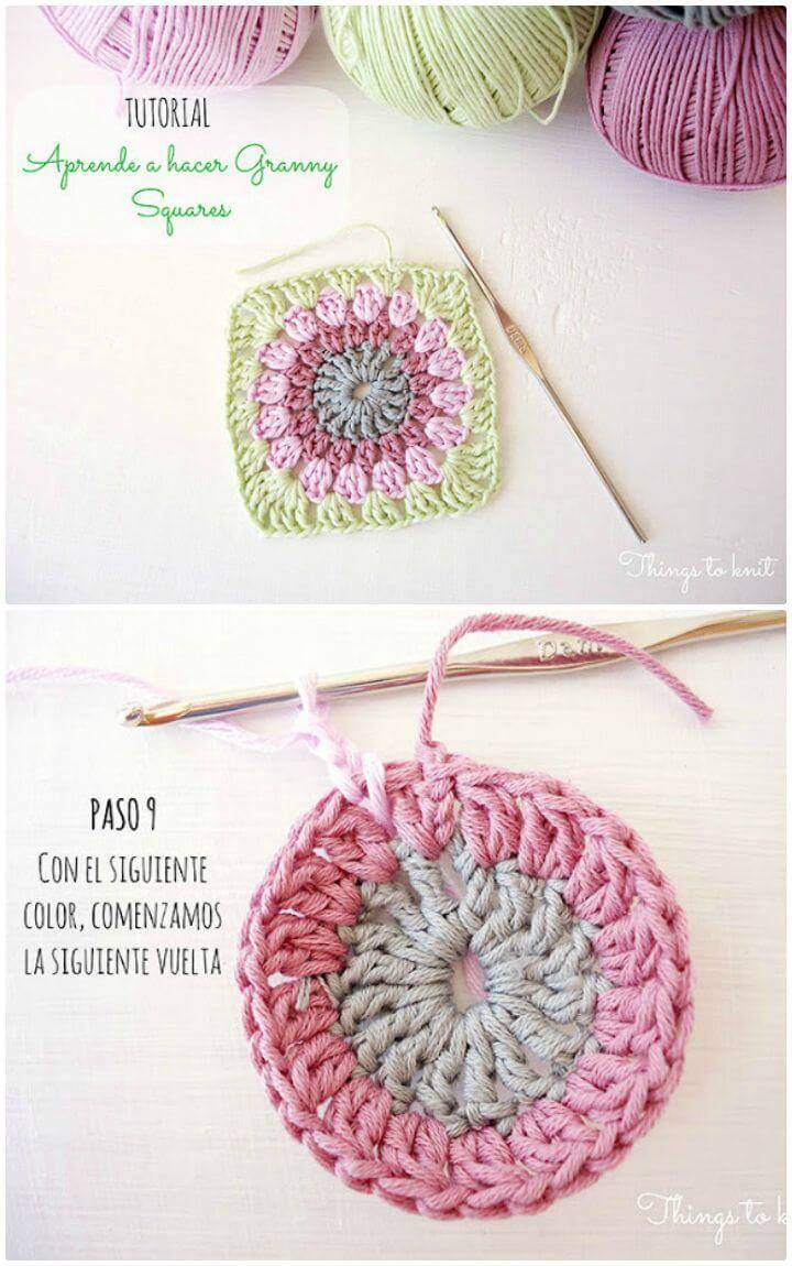 How To Free Crochet Para Hacer Granny Squares Pattern