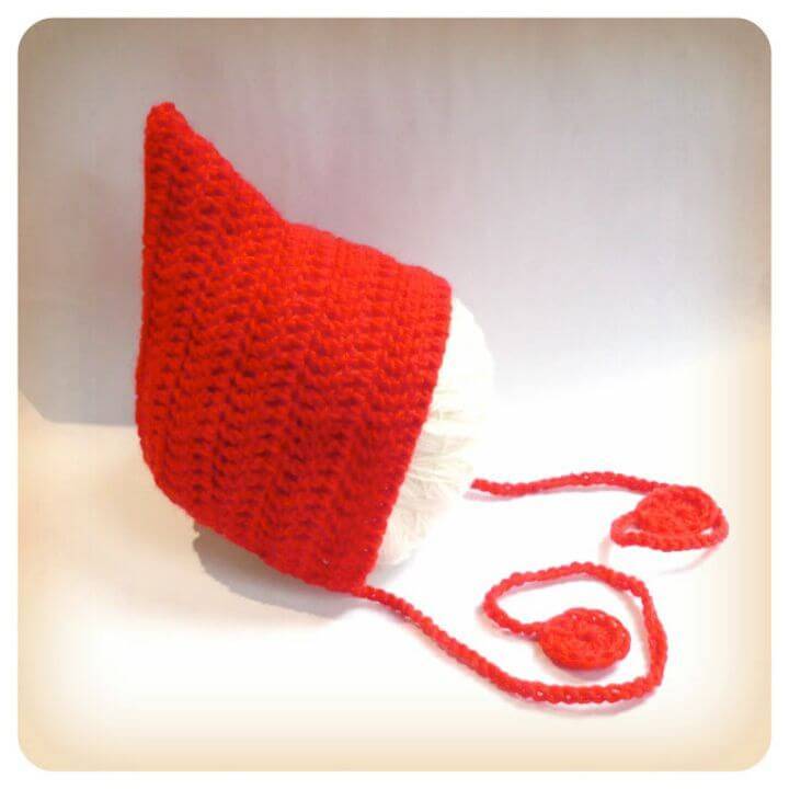 Crochet Pixie Bonnet Hat - Free Pattern