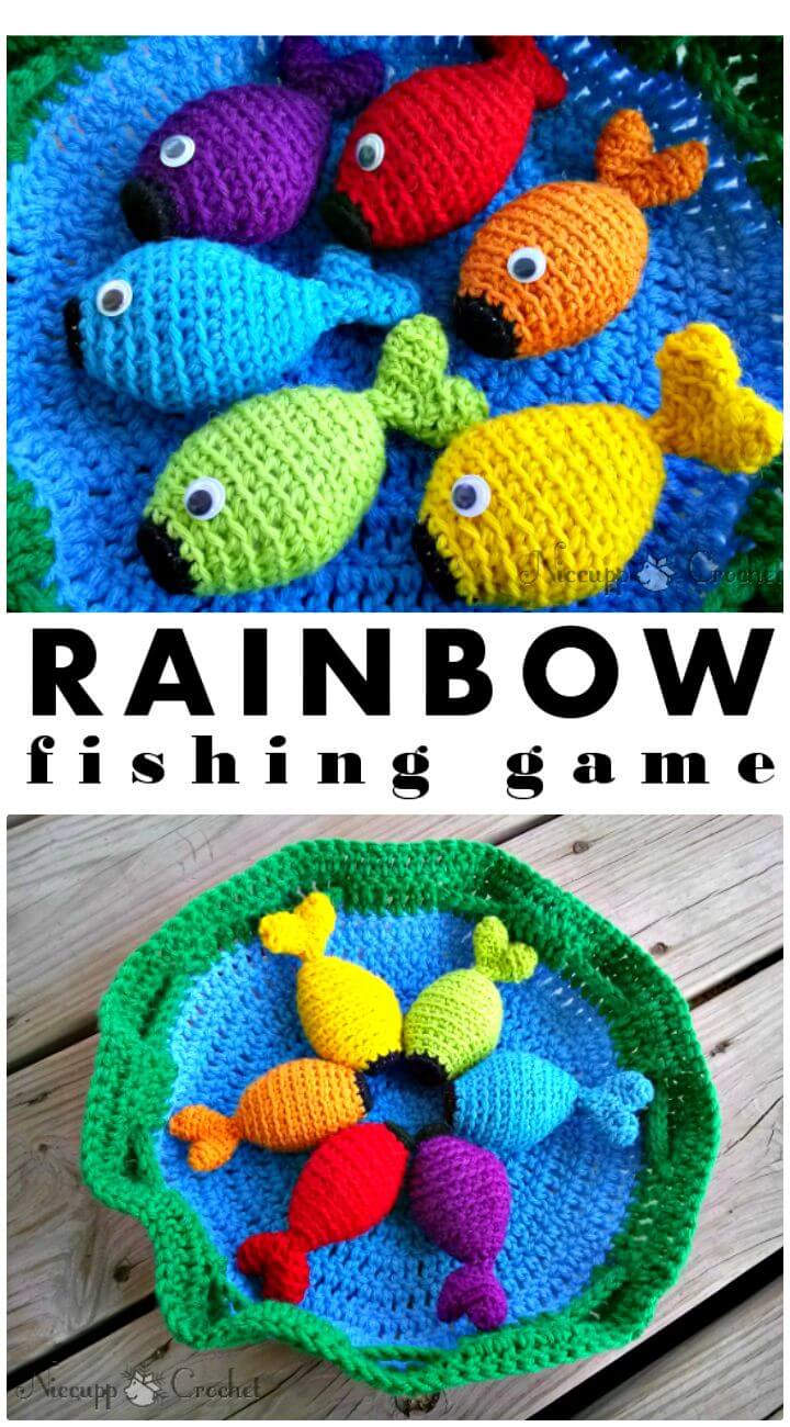How to Crochet Rainbow Fishing Game Your Kids