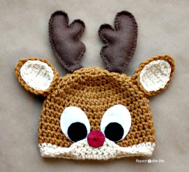 Free Rudolph The Reindeer Hat Pattern