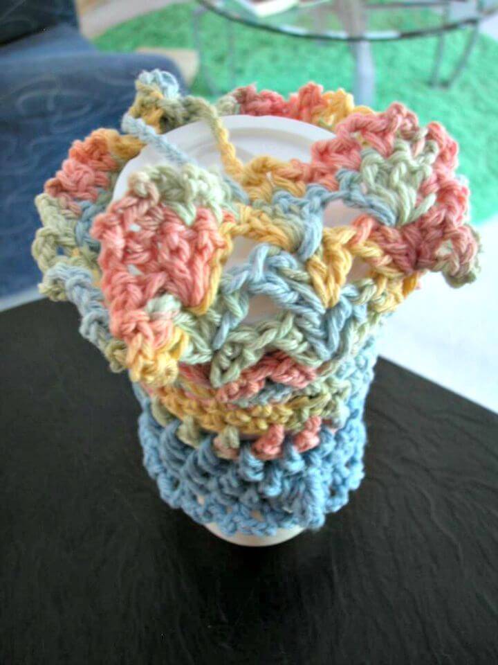 How To Free Crochet Special Coffee Cup Cozy Pattern
