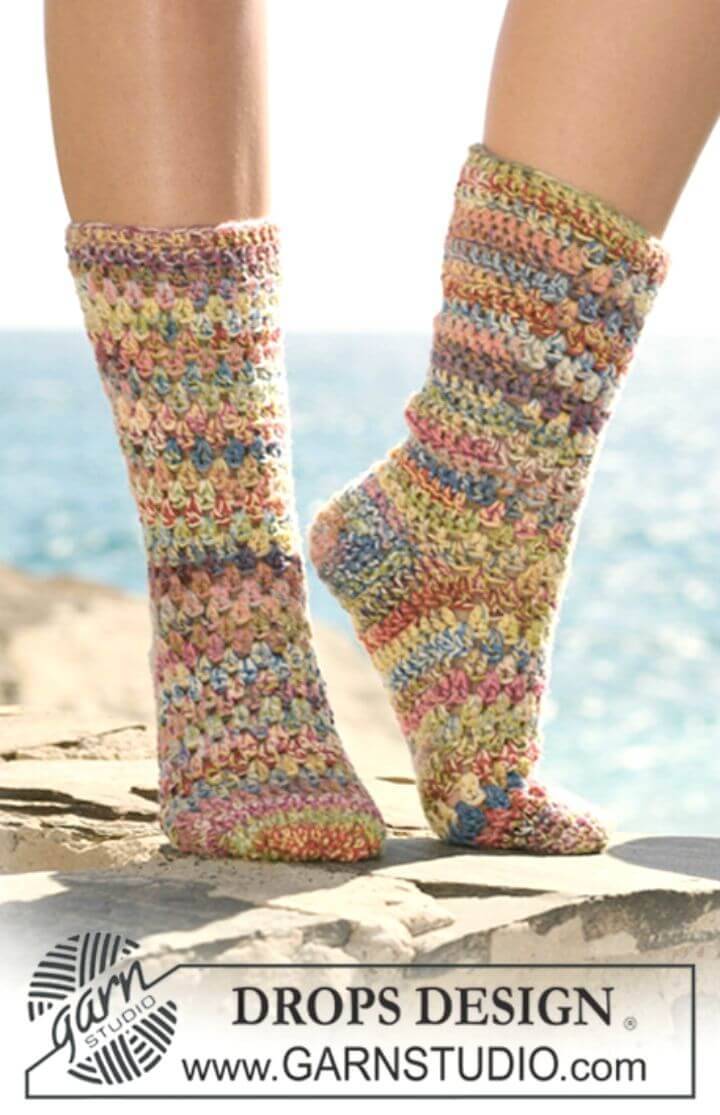 Easy Free Crochet Taffy Socks Pattern