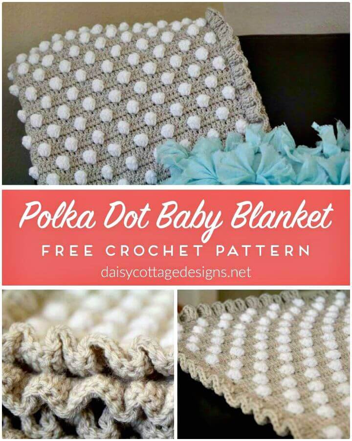Crochet The Polka Dot Puff Baby Blanket - Free Pattern