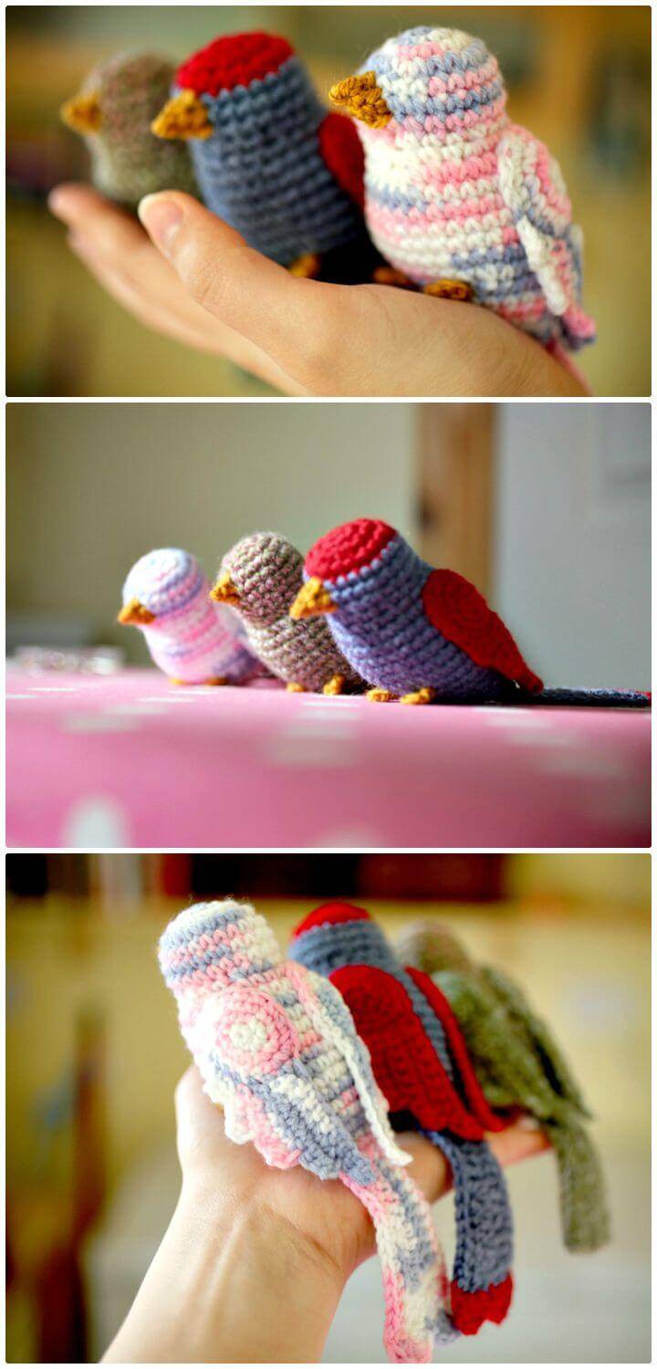 How To Free Crochet Three Birds Patterns