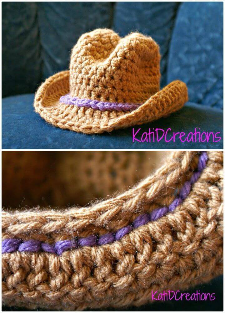 Free Crochet Wide Brim Cowboy Hat Pattern