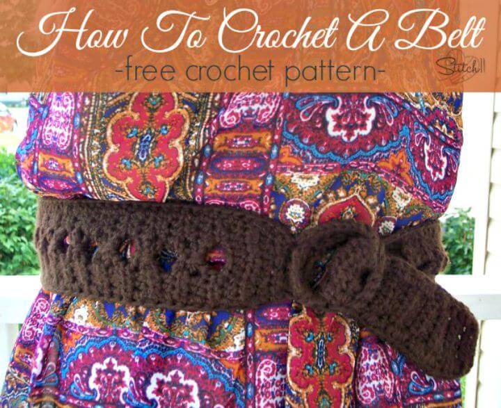 How To Easy Free Crochet A Belt Pattern 