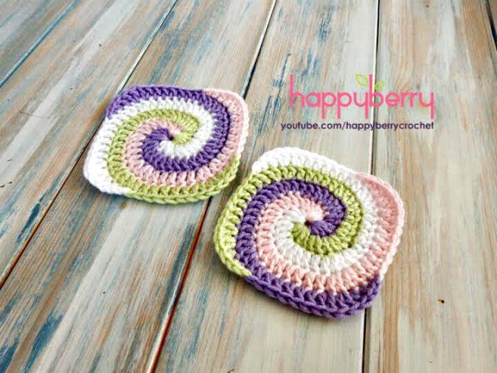 Free Crochet A Spiral Granny Square Pattern