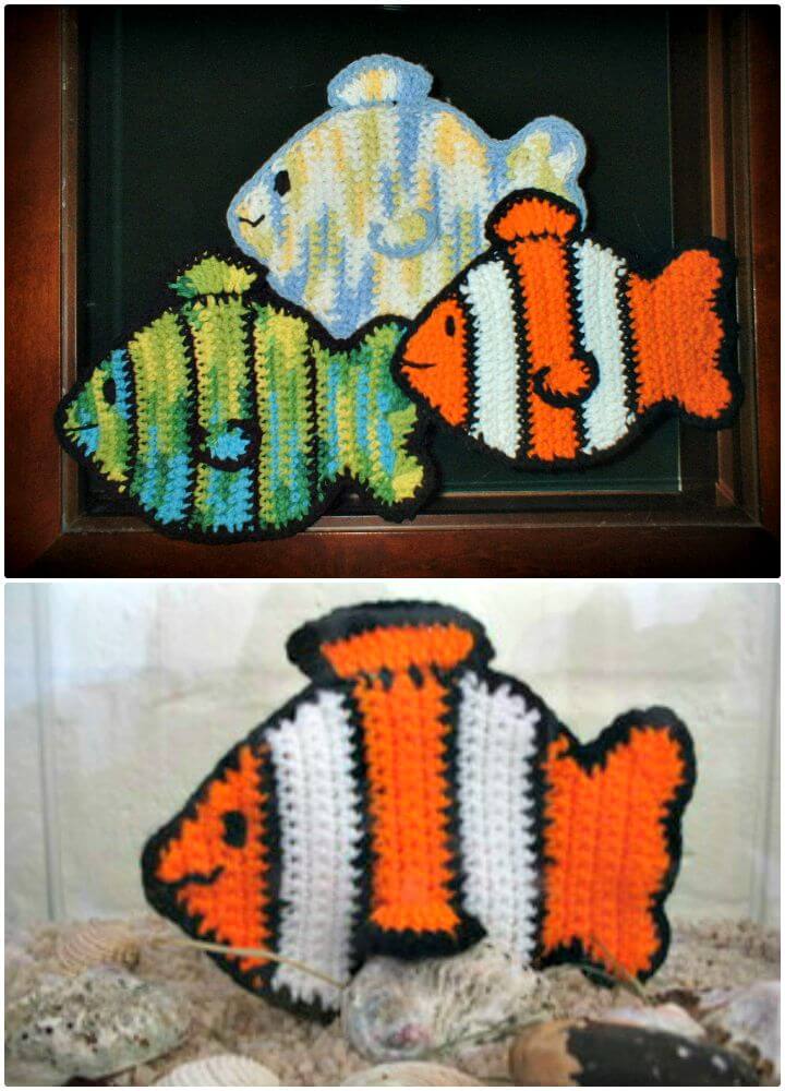 Easy Crochet Fish Potholder - Free Pattern
