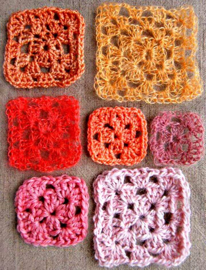 How To Easy Free Crochet A Granny Square Pattern
