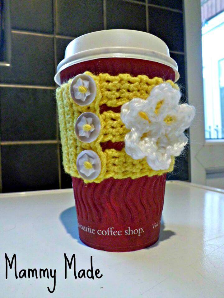 Easy Free Crochet Coffee Cup Cozy Pattern