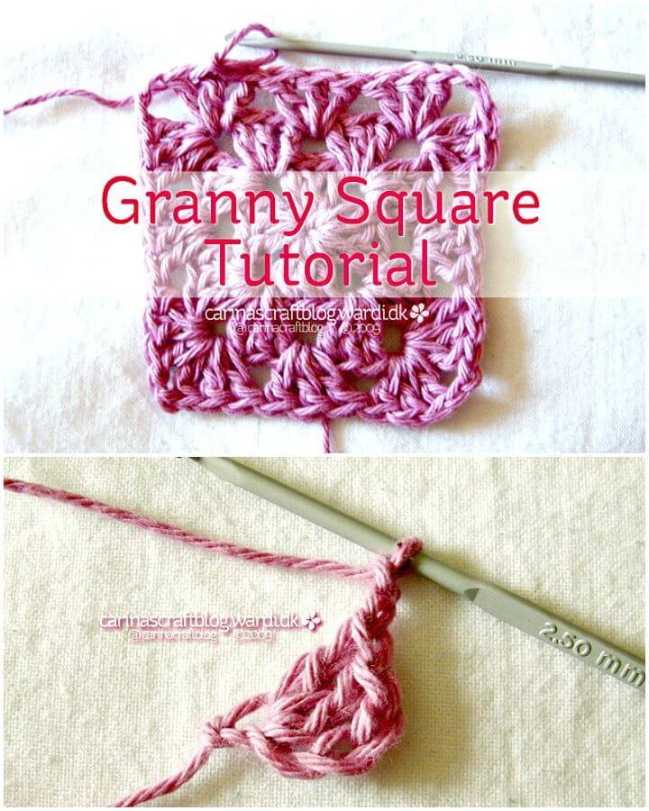 Easy Free Crochet Granny Square Tutorial + Pattern