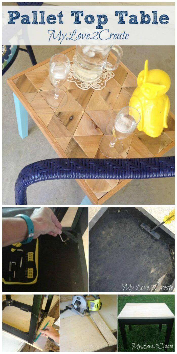 How To Make A Pallet Top Table