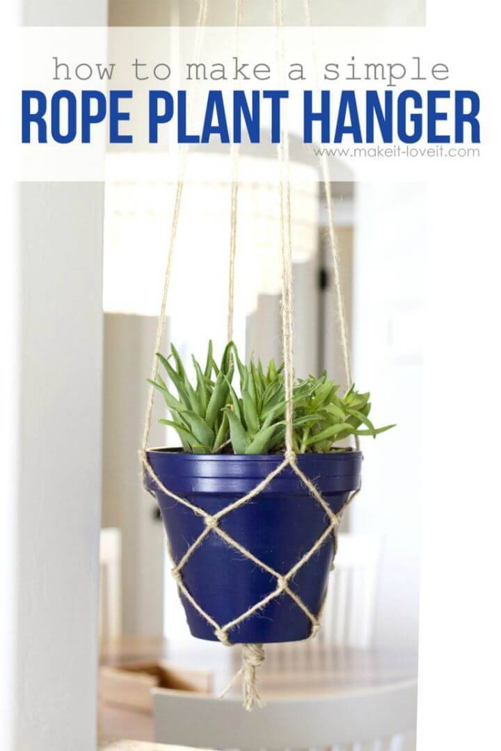 How To Make A Simple Rope Plant Hanger