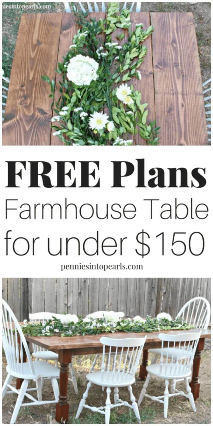 DIY A Farmhouse Table For Under $150