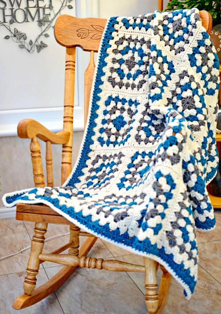 Easy Free Crochet a Granny Square Blanket