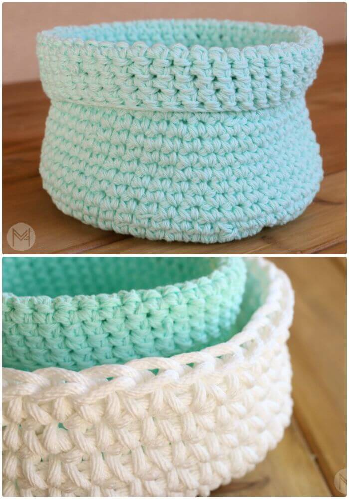 45 Free Crochet Basket Patterns for Beginners ⋆ DIY Crafts