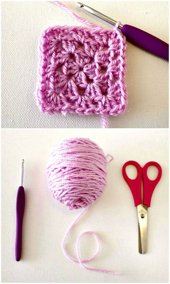 Free Crochet Basic Granny Square Pattern