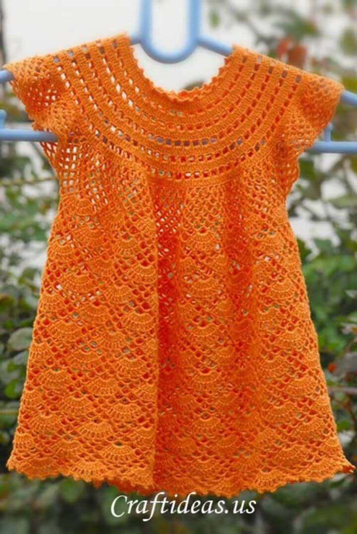 Crochet Dress For 3 Year Old Girl - Free Pattern 