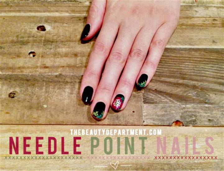 How To Design Needle Point Nails - Free Tutorial 