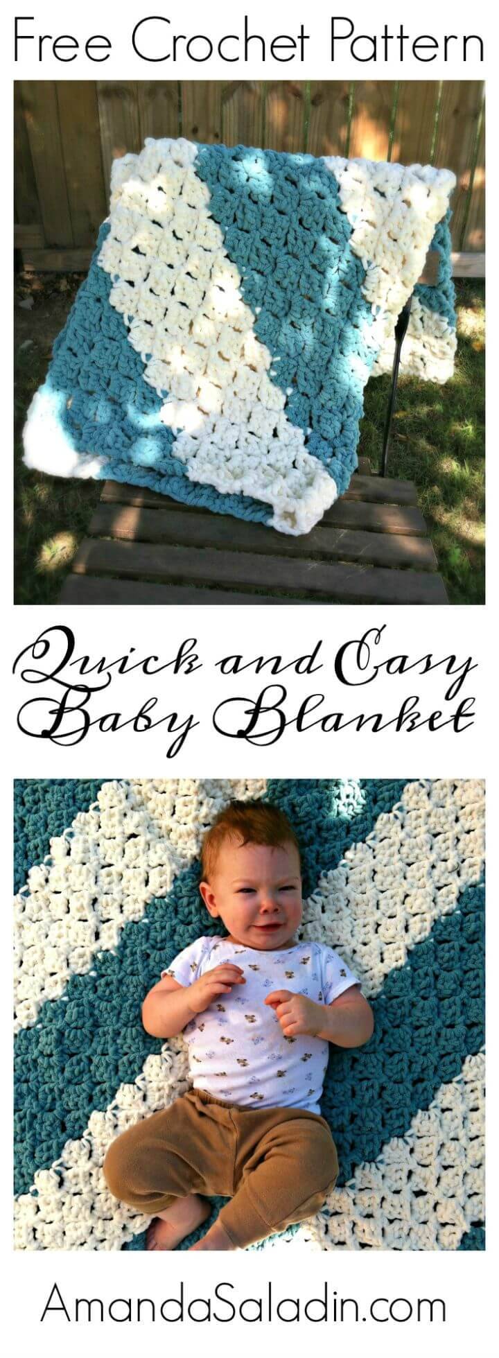 Quick and Easy Baby Blanket – Free Crochet Pattern