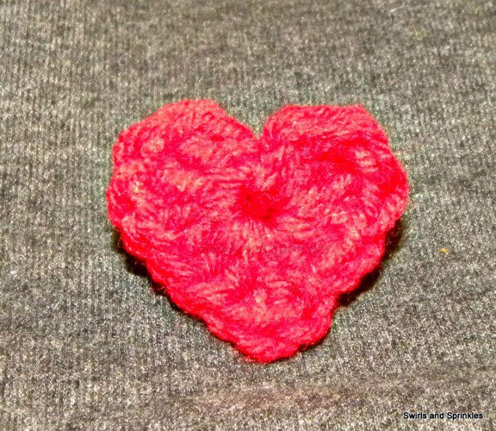 How To Free Simple Crochet Heart Pattern