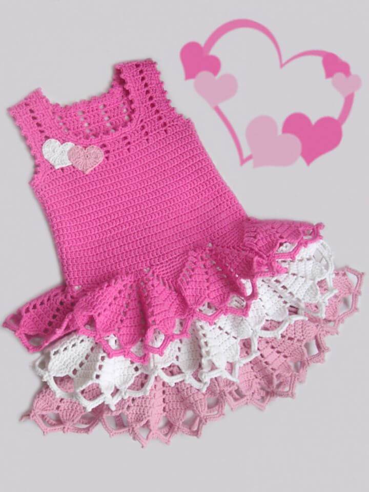 Free Crochet Valentine’s Dress Pattern 