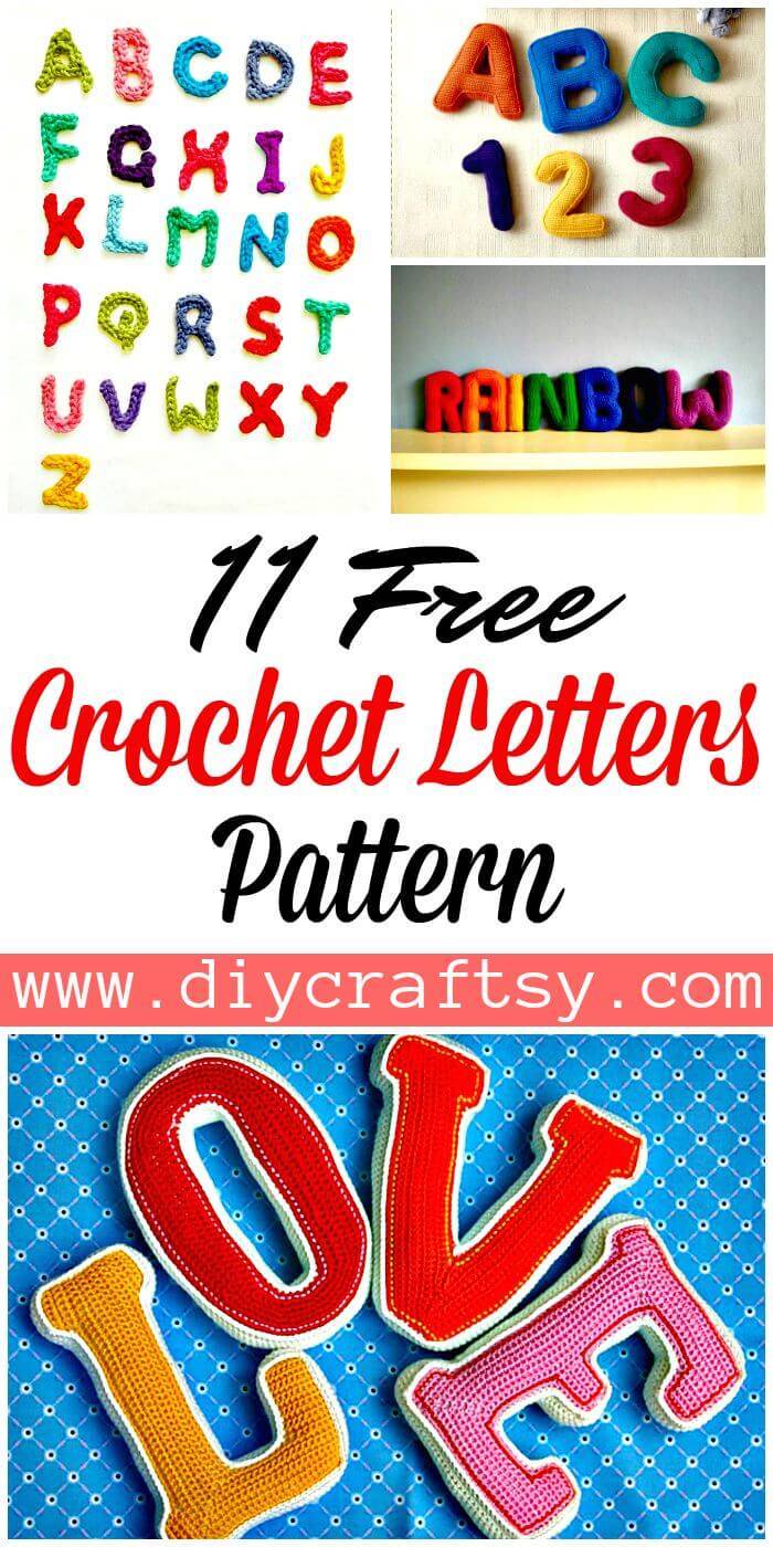 11 Free Crochet Letters Pattern - DIY & Crafts