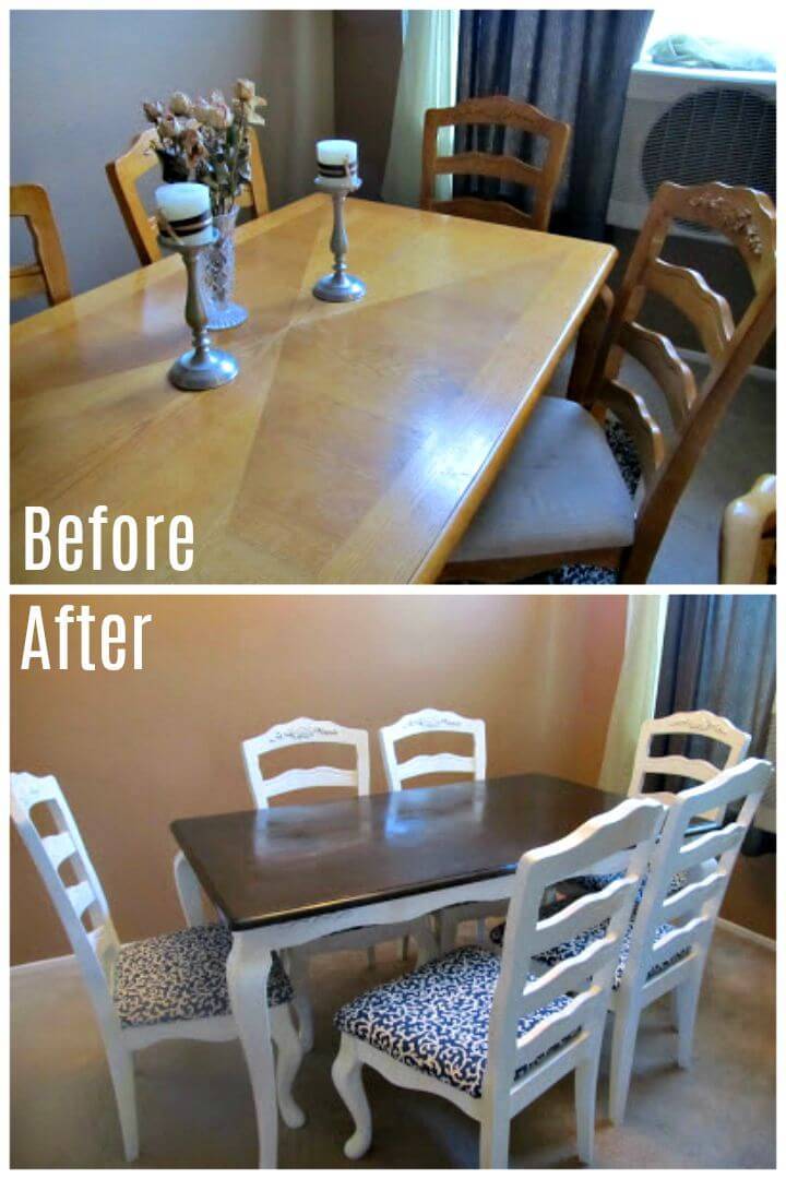 DIY Dining Table Makeover - Free Tutorial 