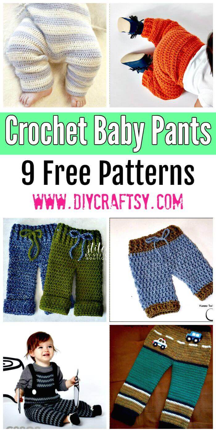 crochet baby pants with feet