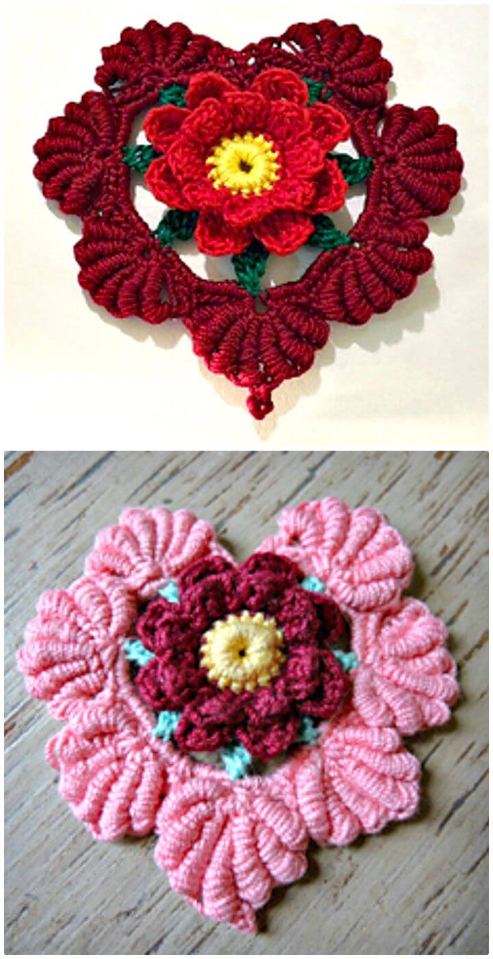 70 Cute Free Crochet Heart Patterns ⋆ DIY Crafts