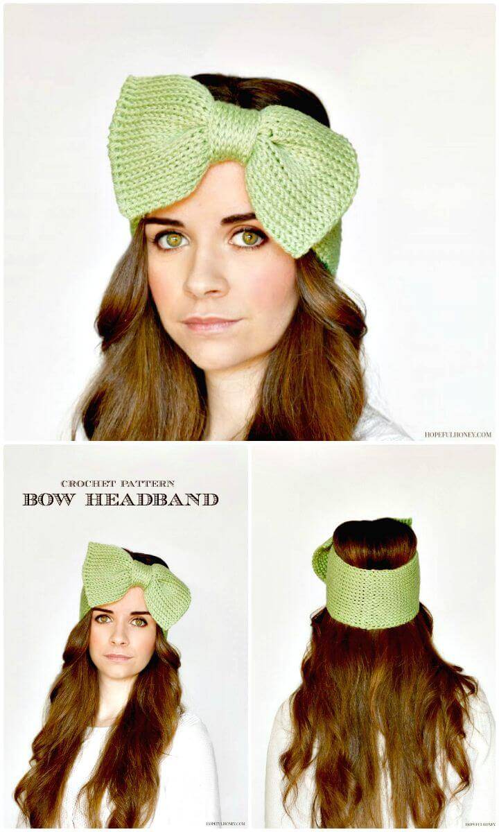 How To Crochet Sweetie Pie Bow Headband - Free Pattern
