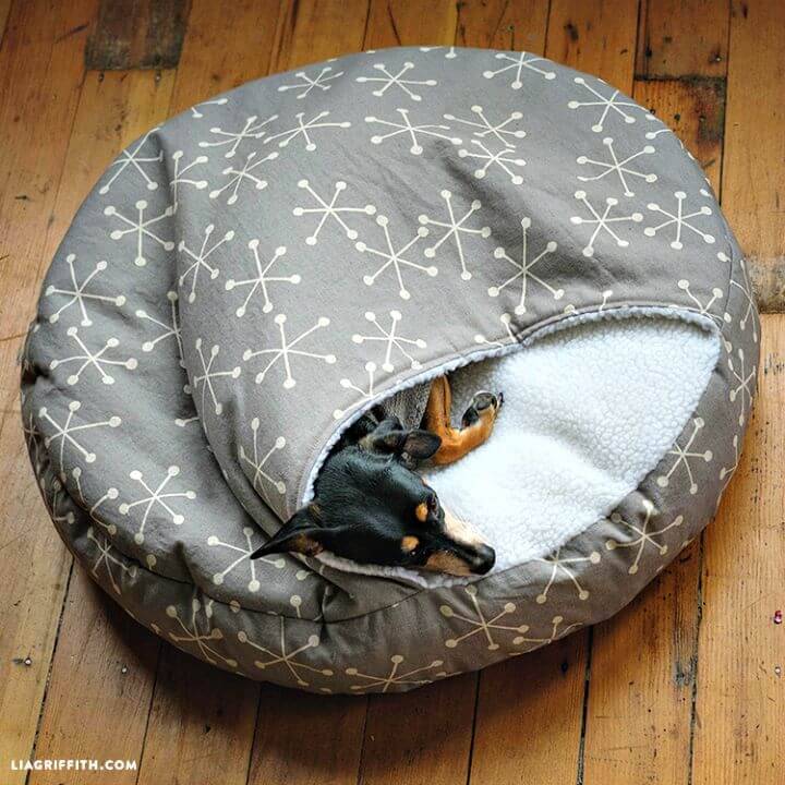 Easy to Make a Burrow Dog Bed