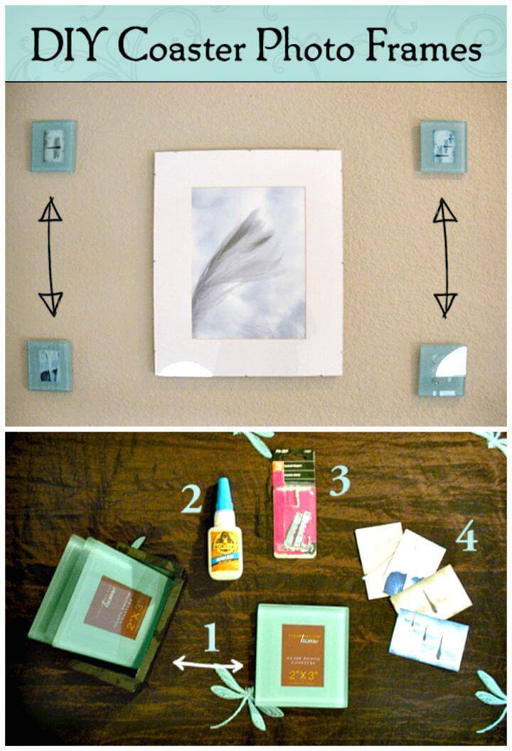 How To DIY Coaster Picture Frames Tutorial