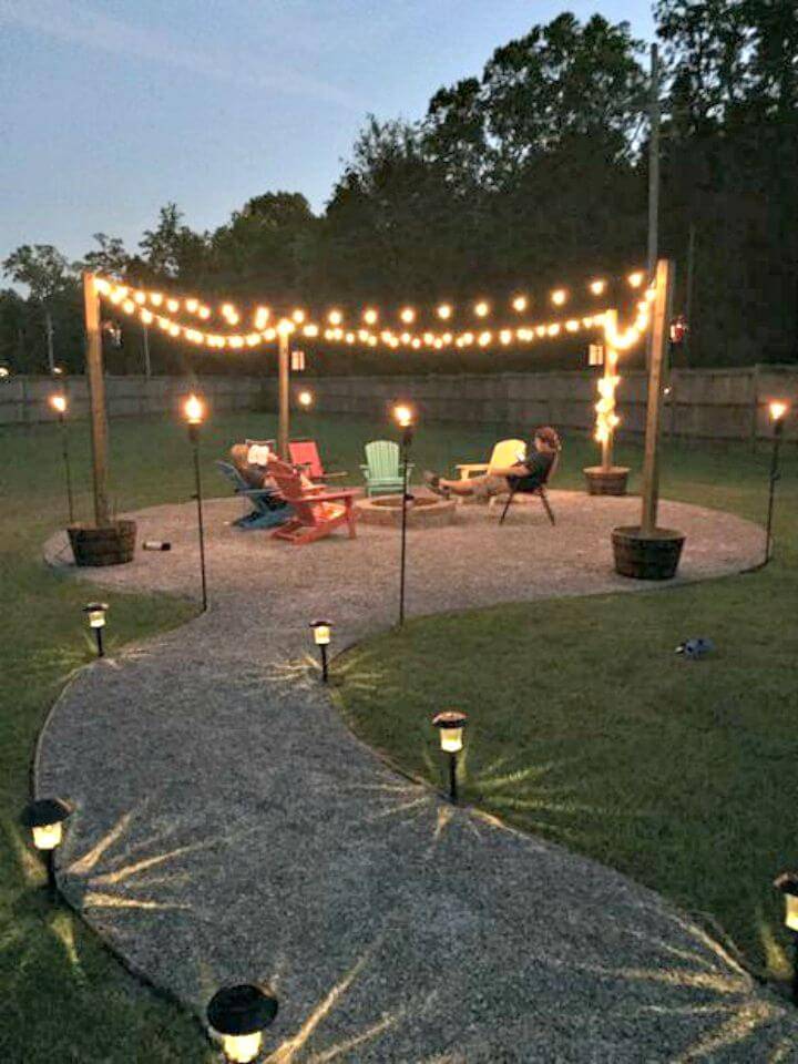 Easy DIY Fire Pit and Seating Area Tutorial