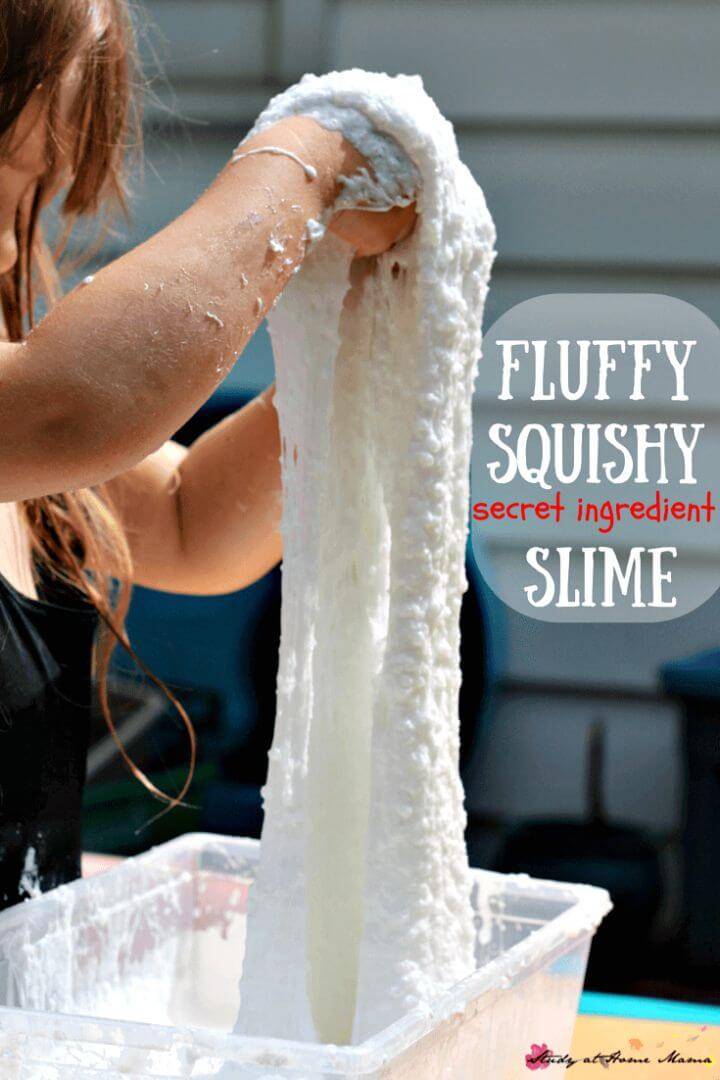 How To Make Fluffy Squishy Secret Ingredient Slime - Free Tutorial