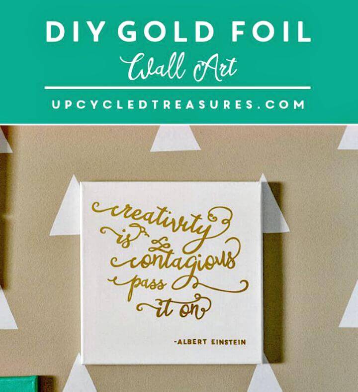 Easy How To DIY Gold Foil Wall Art