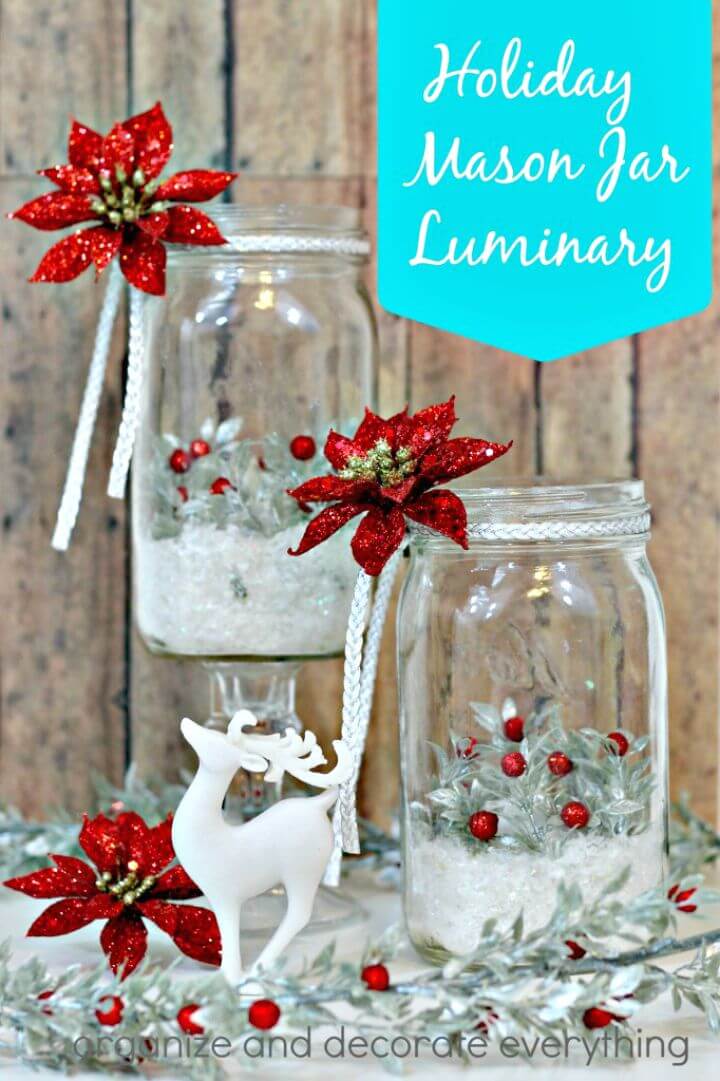 How To Make Holiday Mason Jar Luminary - DIY 